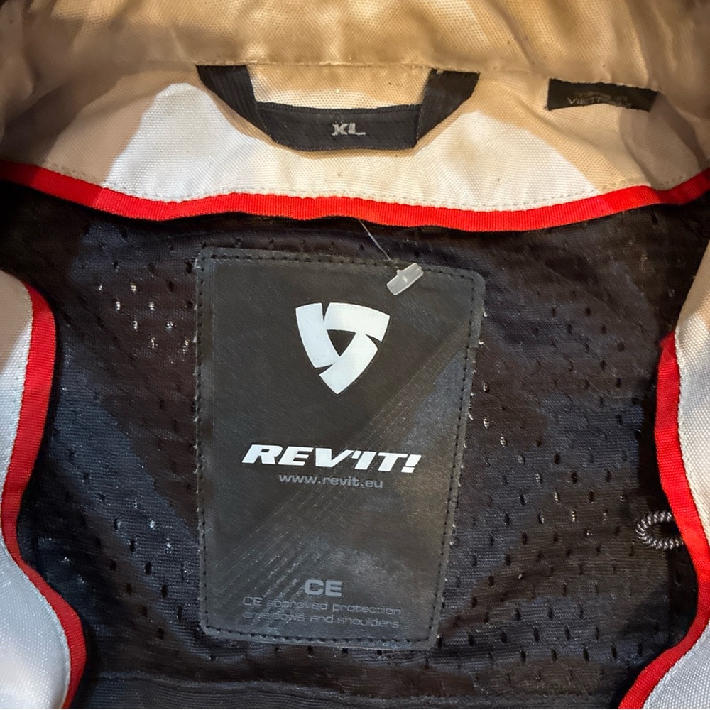 REV'IT Airwave Motorcycle Jacket Silver/Yellow XL Shoulder Elbow Hard Pad * Read - Picture 2 of 11